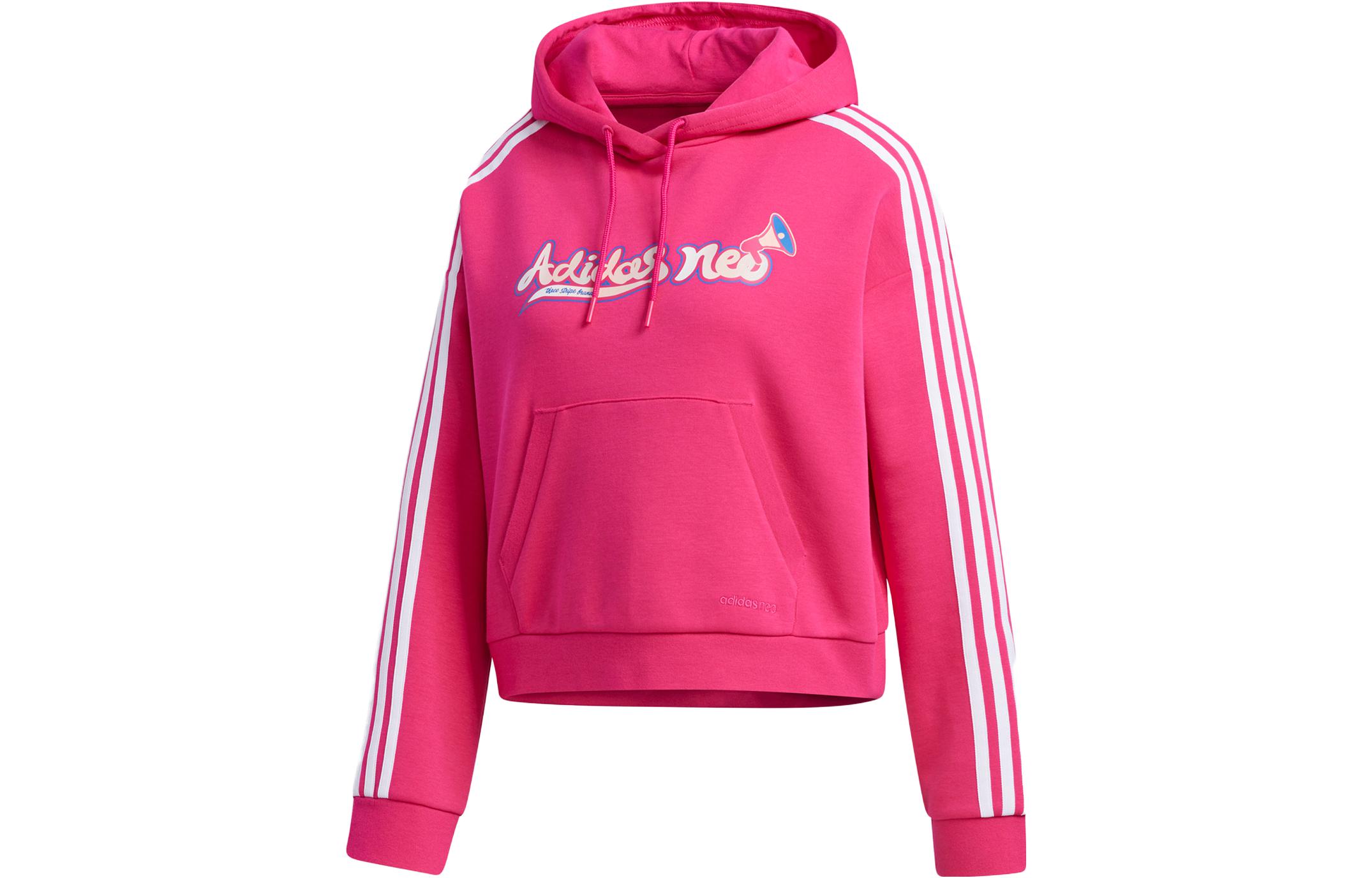 Adidas Neo Sweatshirts Women s Pink Hooded Moderate Regular GP5863 M