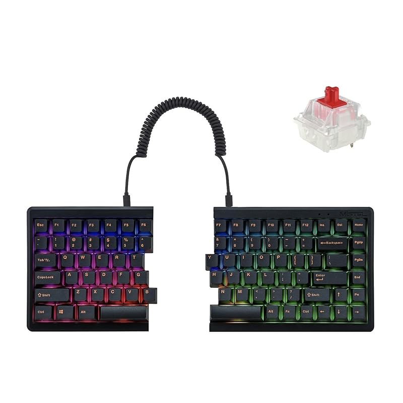 

BAROCCO MiSTEL MD770 RGB (English layout/red axis) Separate type keyboard wired USB 75% layout 85 key black color PBT orange double shot MX Cherry
