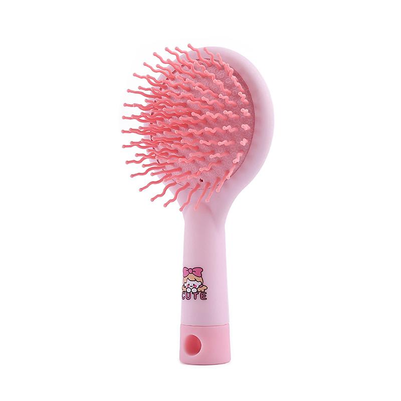 

Расческа с мультяшной радужной воздушной подушкой, массажная расческа для кожи головы, расческа для волос, складная расческа с воздушной подушкой и зеркалом, портативная мини-массажная расческа