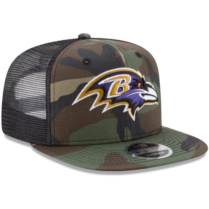 New Era 9Fifty Mesh Snapback Cap Baltimore Ravens wood camo