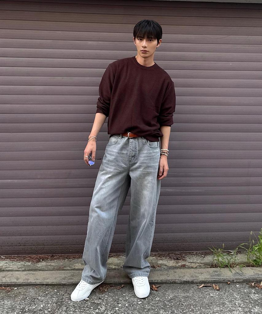 MINDBRIDGE [All Day] Washable Knit Semi-Overfit Knit - 2 Colors