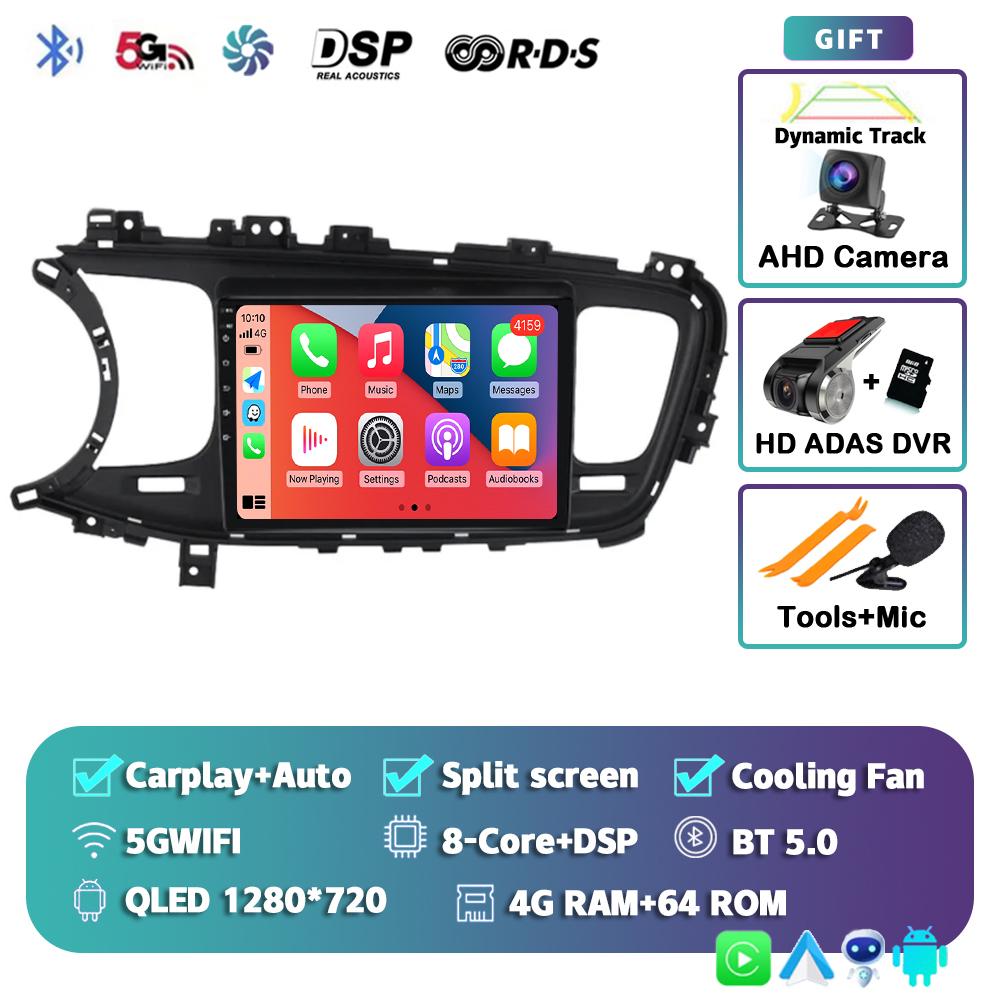Android 14 Carplay Auto Car Radio For Kia K5 Optima 2011 2012 2013 2014 2015 4G Multimedia Video Player Navigation GPS Head Unit