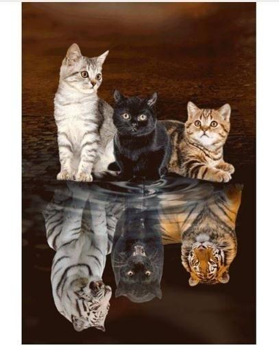 Animal DIY 5D Diamond Painting Cross Stitch Tiger Diamond Embroidery Full Round Resin Mosaic Rhinestones Handmade Holiday Gift