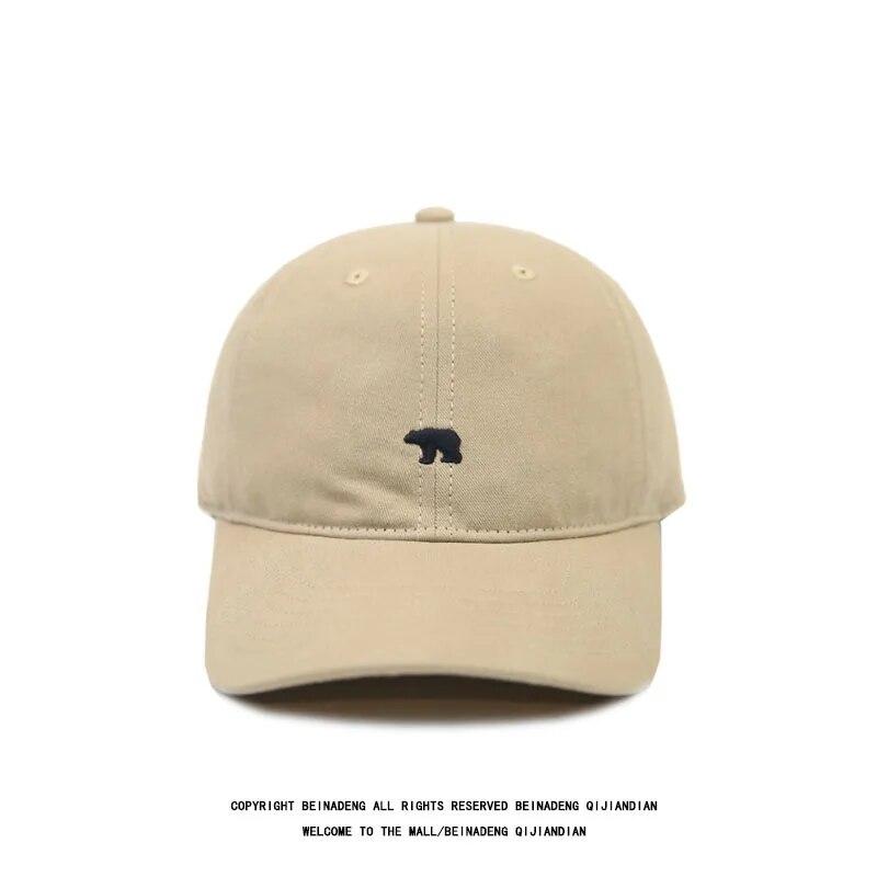 Unisex Cartoon Bear Embroidery Baseball Caps Men Women Soft Cotton Hip Hop Snapback Caps Unisex Sports Dad Trucker Sun Visor Hat