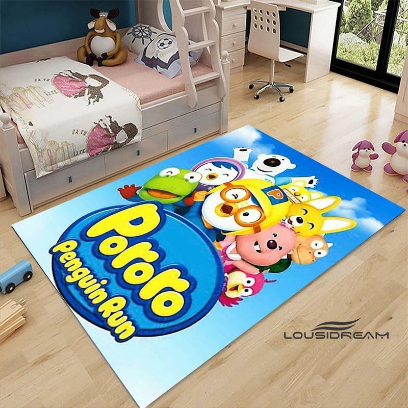 2026 Tappeti con Motivo a Forma di Pesce Carino P-Pororo-Park 15 Misure Tappetino per Pavimento Soggiorno Camera da Letto Comodino Tappeto Area Tappeto per Giochi Camera dei Bambini Decorazione per la Casa