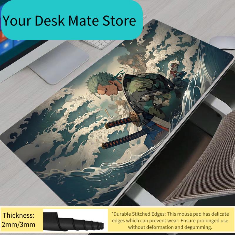 One Piece Zoro Mouse Pad Notbook Gaming Large Keyboard NonSlip Rubber Computer Carpet Desk Mat PC Gamer Xxl MousePad Youth Gifts