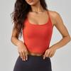 Women's Outdoor Wireless Longline Running Bra Shockproof Sports Vest Sexy Spaghetti Straps Cross Back Fitness Yoga Top