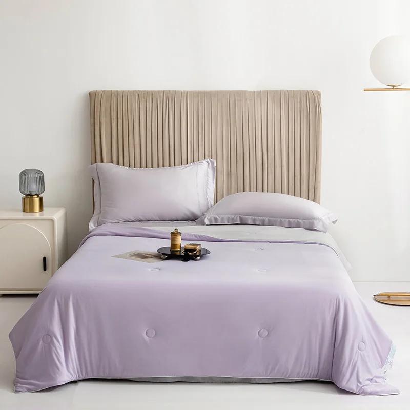 Cool Blanket for Bed Smooth Double Side Cold & Cooling Fabric Summer Quilts Silky Breathable Air Condition Comforter Queen Quilt