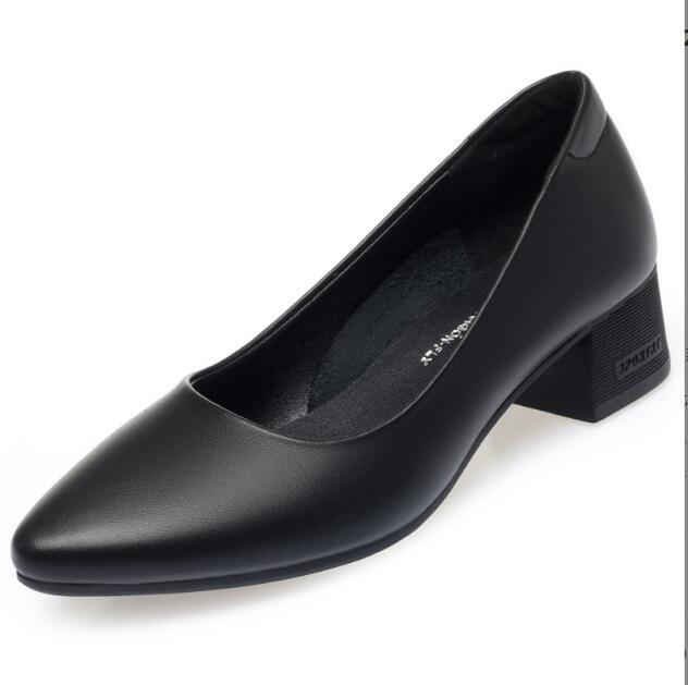 New Genuine Leather Women Shoes Low Heel Comfortable Female Casual Shoes Mid Heel Office Work Shoes Women Wedges Shoes 8 models