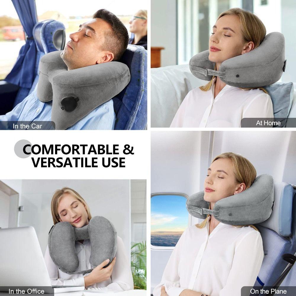 Comfortable Neck Pillow H-shaped Neck Cushion Portable Inflatable Travel Pillow  Outdoor