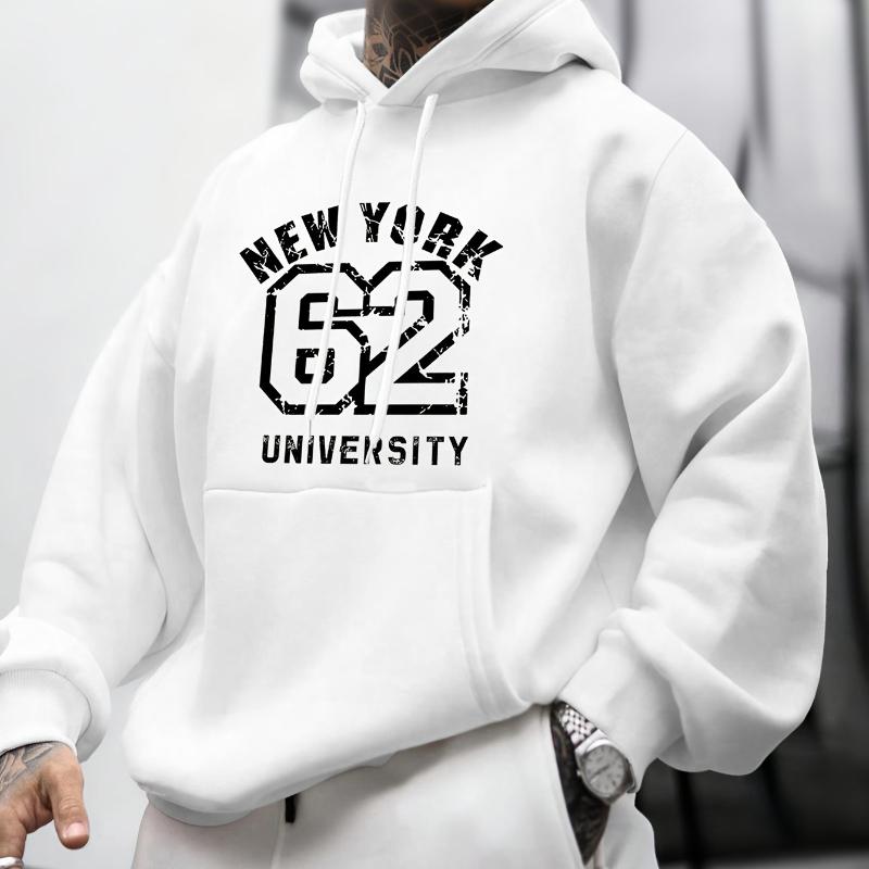 

Lined & Wind-Resistant, Men s Hooded Sweatshirt, Perfect for Cold Season Commutes XXL чорний