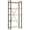 Bookshelf with 5 Shelves 90 X 30 X 180 Cm Solid Mango Wood