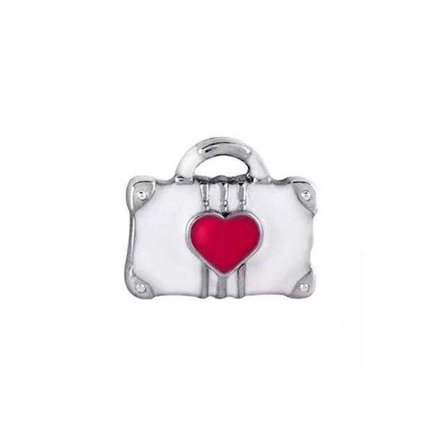 European Silver Pink Series Motorcycle Murano Mother Fit Original Fashion Diy Bead Charm Bracelet Necklace Trinket Women Jewelry