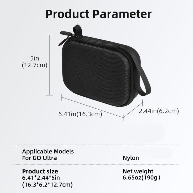 Durability Nylon Protective Case For Go Ultra Cameras Shockproof Lightweight Design With Organized Storage Compartments
