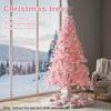 180cm Flocked Christmas Tree with Metal Stand Realistic Spruce Christmas Tree Multi-Purpose for Home Office Gathering Party