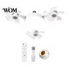 Smart Home Ceiling Fan 3/4/5 Blade with Light & Remote Control, 2-in-1 Silent LED Drone Foldable Blades, 3-Speed Dimmable E27 Socket for Bedroom