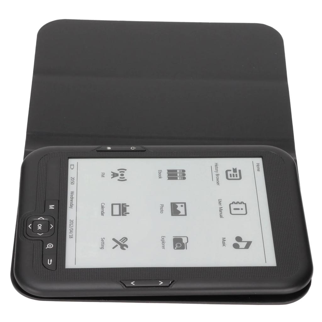 E Book Reader E Reader Black 6in 800x600 HD Ink Screen Eye  E Reader E Book Devices Support FM Music Playback E Reader
