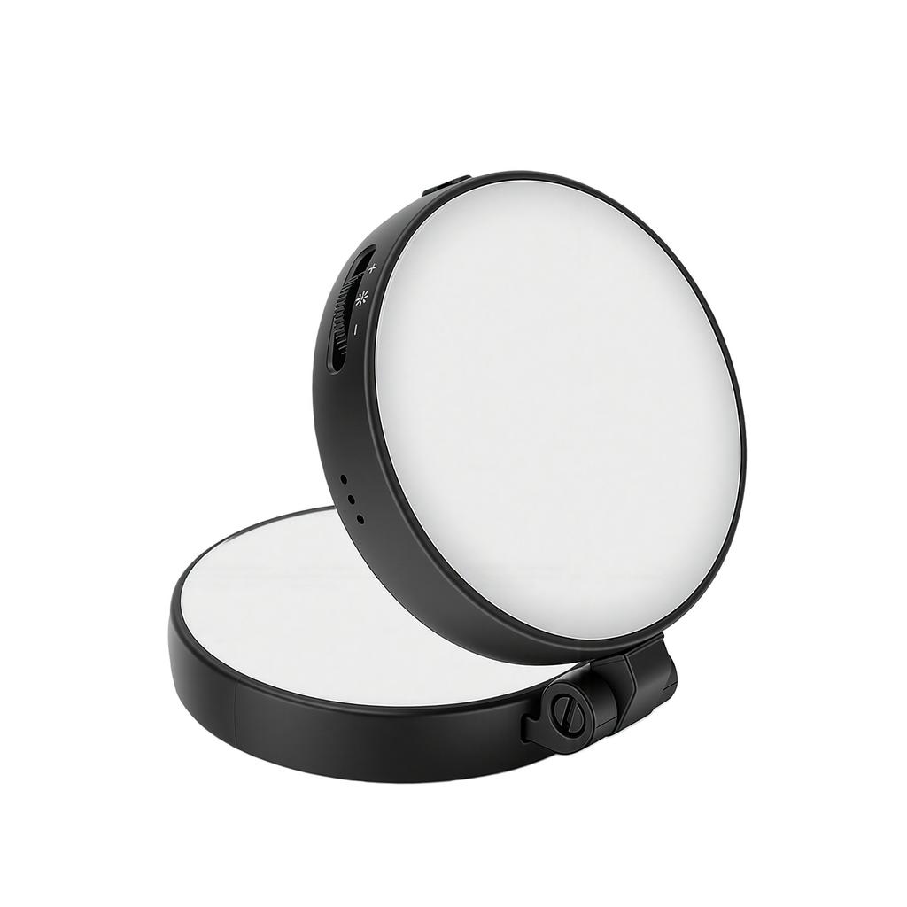 Magnetic Selfie Light Portable Dimmable LED Fill Light for Live Streaming Video Recording Makeup Black