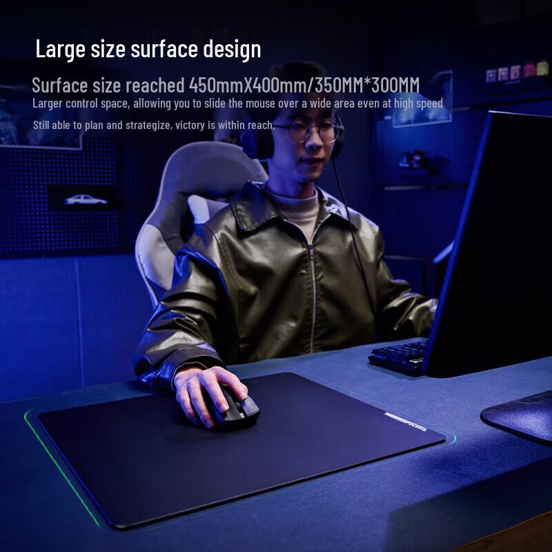 llano Gaming-Mauspad aus gehärtetem Glas