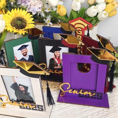 Three Dimensional 2025 Graduation Season Wooden Holiday Decoration Ornaments Graduation Season Gifts