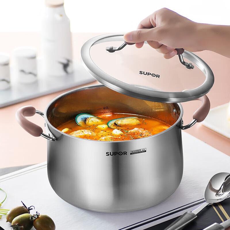 Casserole à soupe à fond composite en acier inoxydable 304 SUPOR