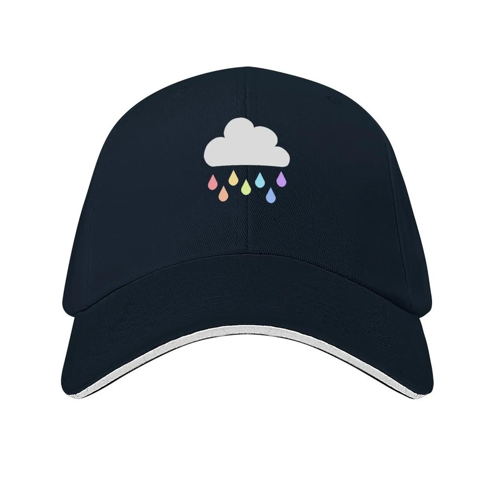 

Rain Cloud Rainbow Baseball Cap Icon New In Hat Luxury Unisex cap Anime Unisex Womens