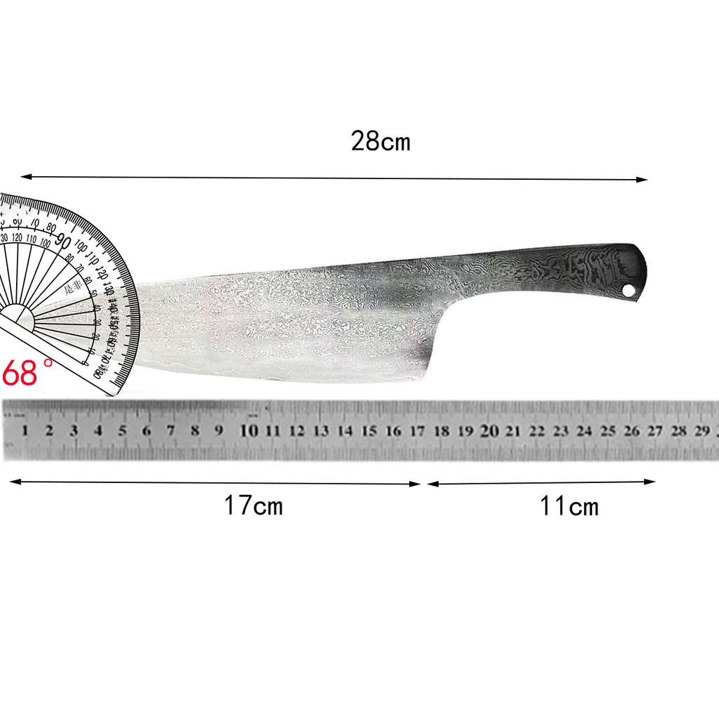 6.7 Inch Chef Knife BG42 Aviation Special Steel Core Damascus Steel Blade Cleaver Handmade Forged Kitchen Knives Rust-resistant