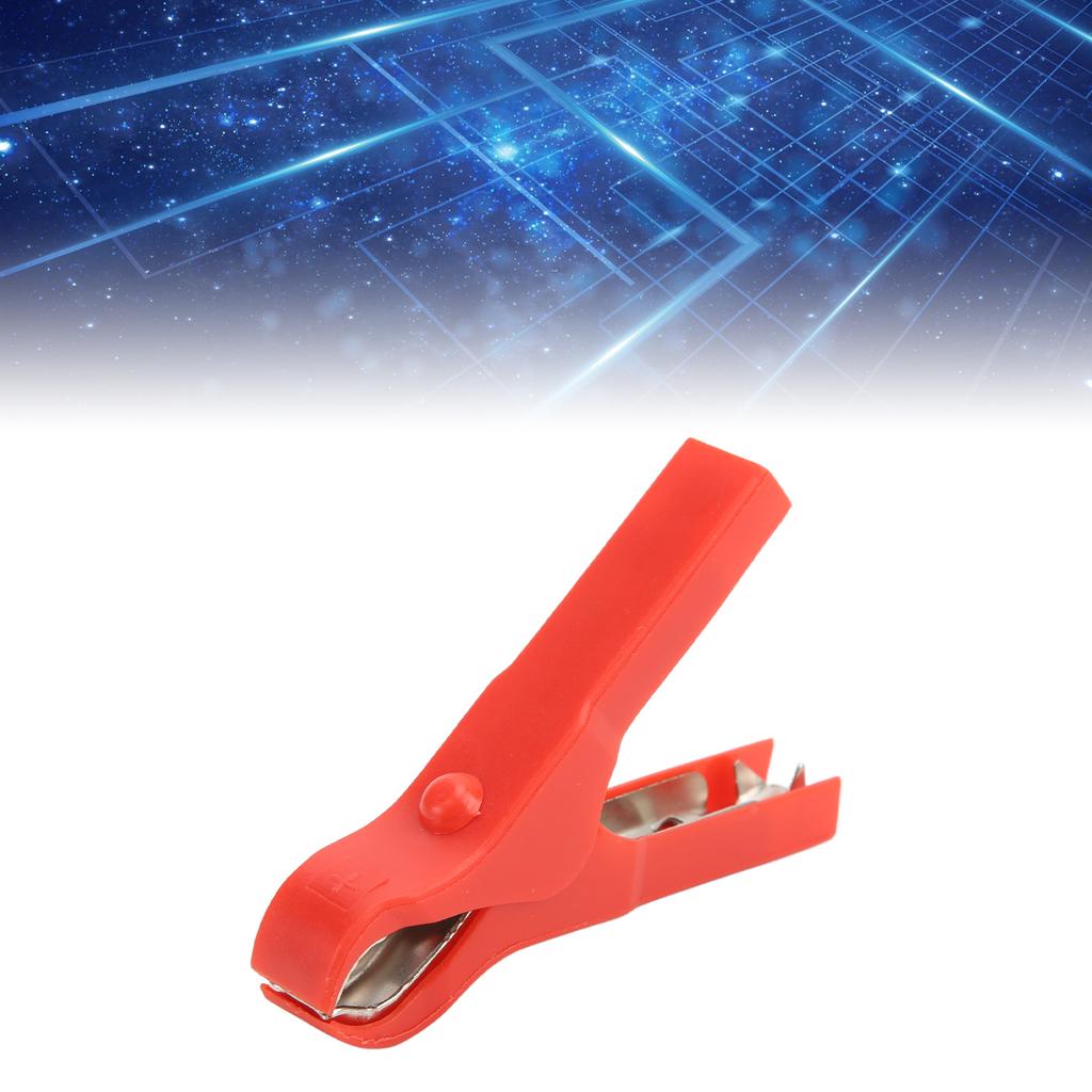 10pcs Electric Clip Stainless Steel Spring Design Strong Clamping Steel ABS Material Safe Charging Clamp for Wires 30A