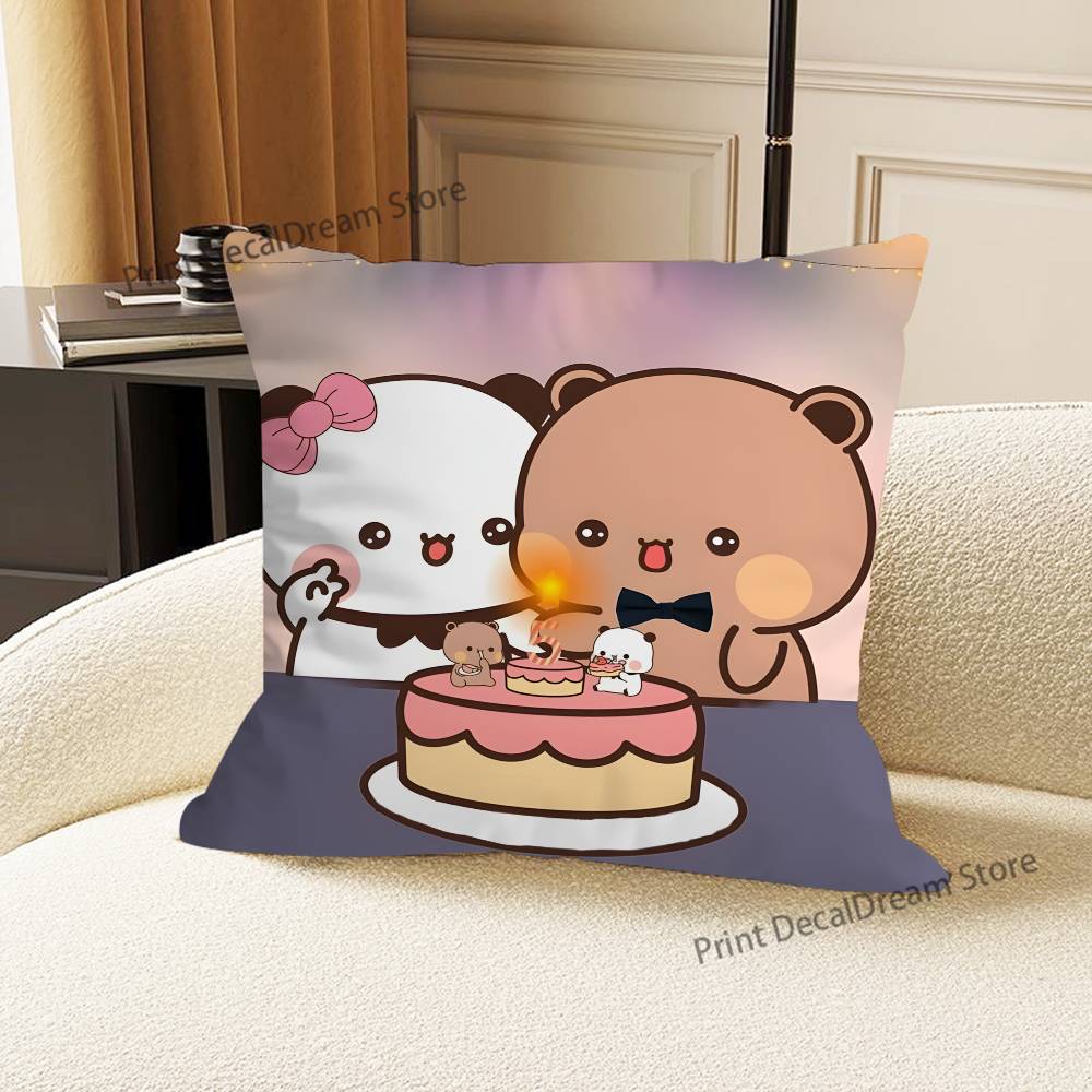 Cute Bubu Dudu Love Printed Pillow Cover Cushion Case Simple Sofa Pillow Case No Pillow Core