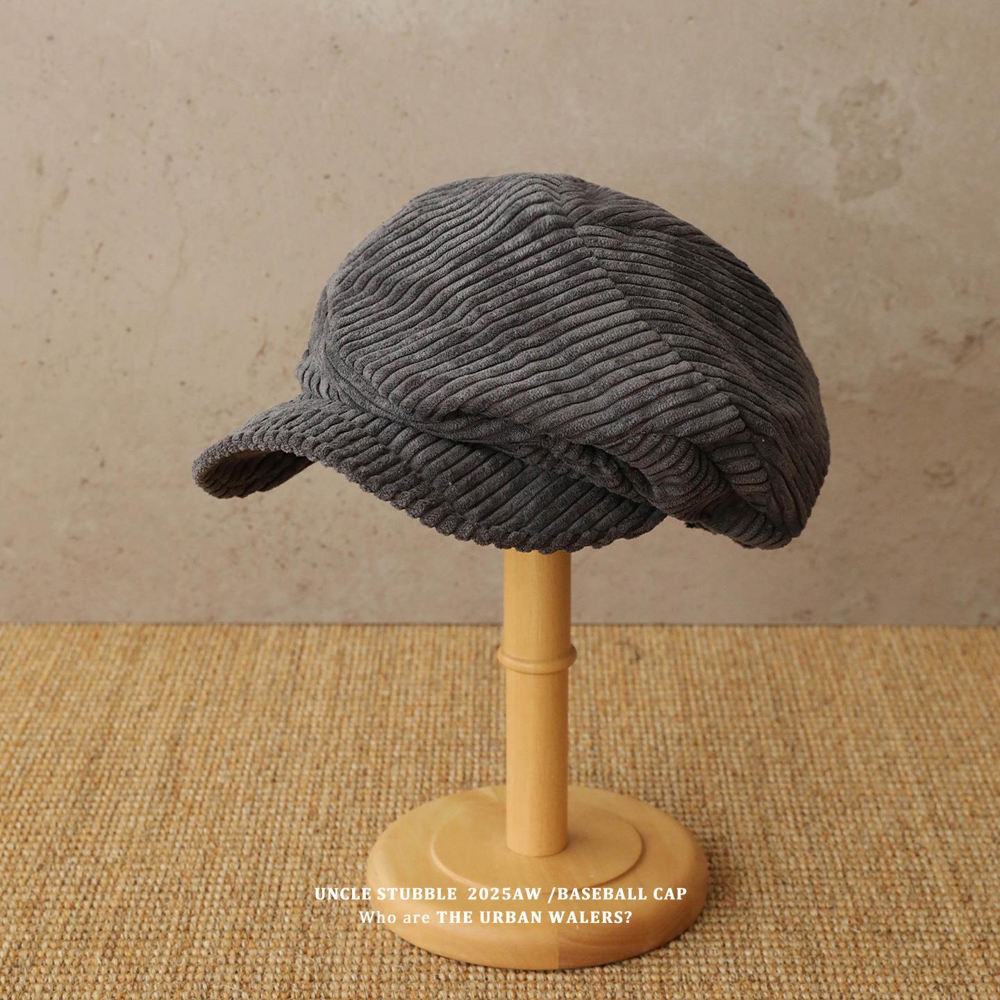 

Осенне-зимние новые вельветовые кепки газетчика для мужчин и женщин, японские ретро литературные мятые шляпы художника, нишевые береты One size