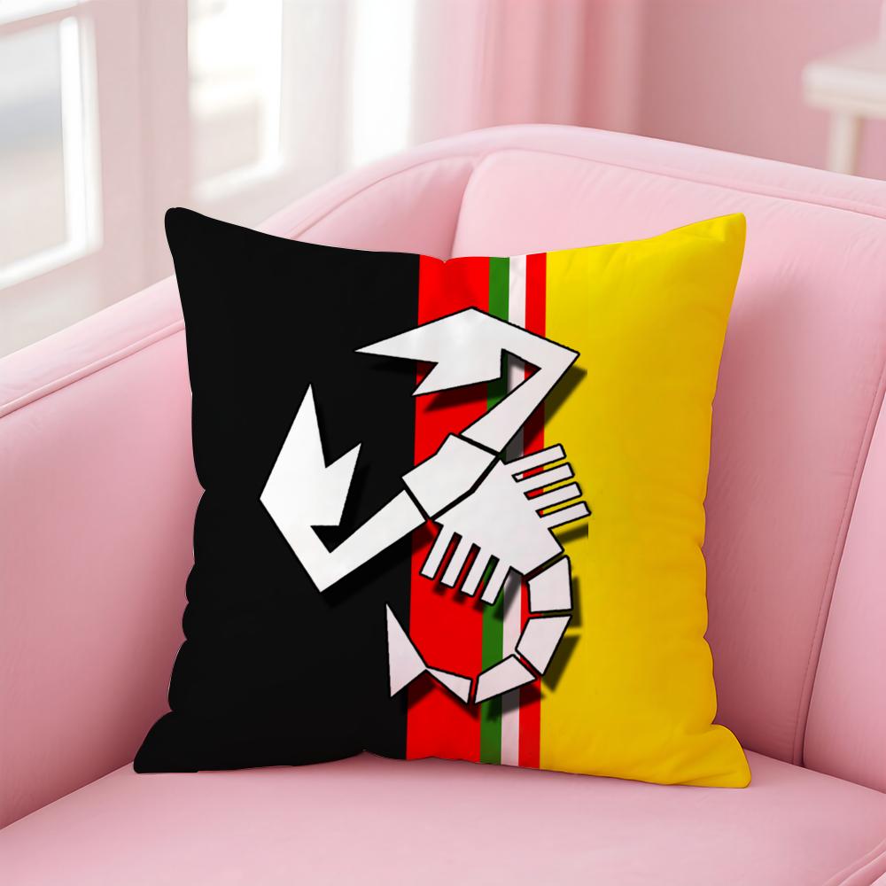 Abarth S-Scorpion car brand AS Cushion Cover Comfortable Reversible Pillow Cover Ideal for Car Sofa Bedroom & Beyond