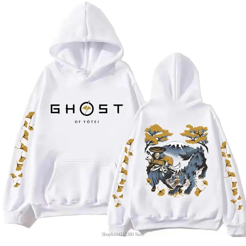 Ghost of Yotei Hoodie Men Women Oversized Y2k Pullover Fleece Warm Long Sleeve Harajuku Game Merch Tops Sweatshirt Gift for Fans