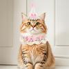 Prinzessin Süßes Haustier Schal Strickmütze für Katze Hund Weiche Handgestrickte Mütze Cosplay Geburtstag Haustierkostüm Zarte Verstellbare Haustierlätzchen