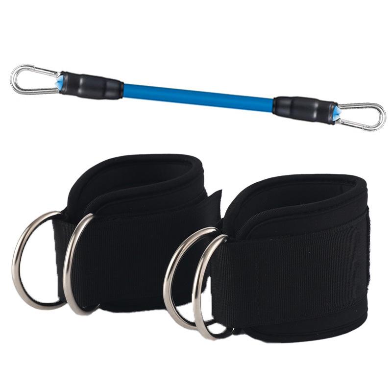 Bandas de Resistencia Elásticas para Tobillo para Entrenamiento de Piernas y Cadera con Hebilla