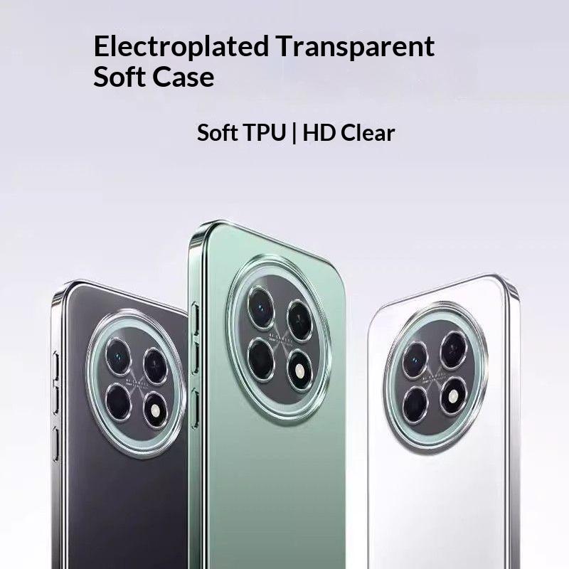 Case For Huawei Nova 15 Max New Transparent Plated Light and Skin-Friendly TPU Case For Huawei Enjoy 90 Pro Max Bumper Funda