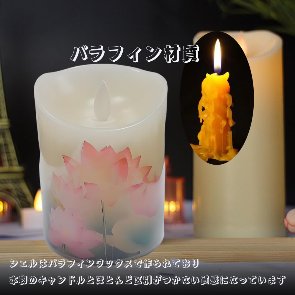 TXCAOT Electric LED Candle for Buddhist Altars, Remote Control Included, Flickering Flame, Candle Light for Buddhist Altars, Fire-Free, Fire