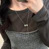 VENTFILLE 925 Sterling Silver Bowknot Tassels Necklace for Women Versatile Classics Pendant Adjustable Jewelry Gift Dropship