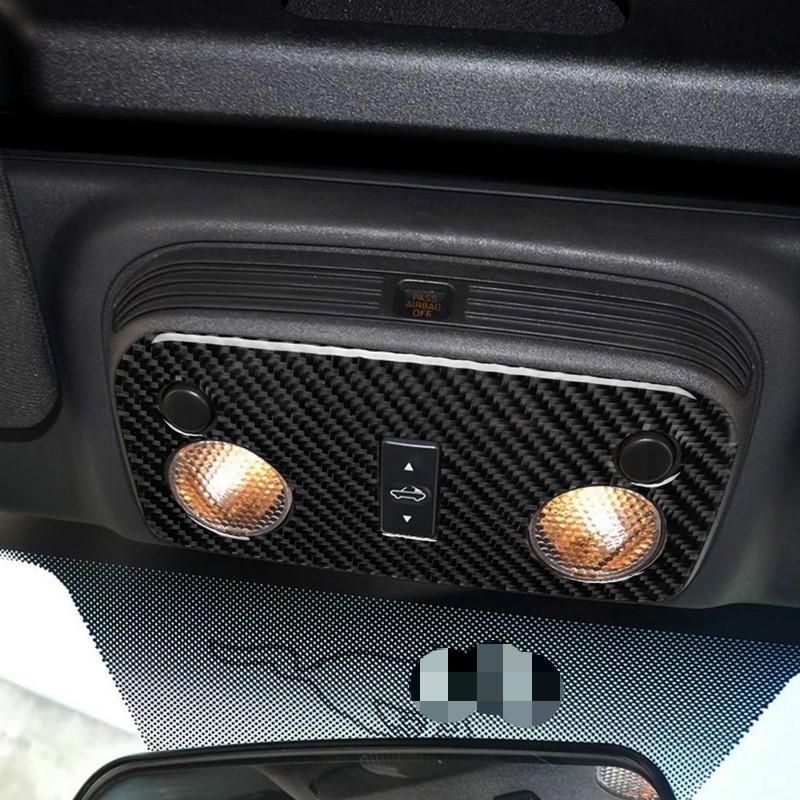 Pentru Ford Mustang Mustang GT 2015-2018 Lampă de citire Autocolant din fibră de carbon reală Lampă de citire pentru mașină Capac interior