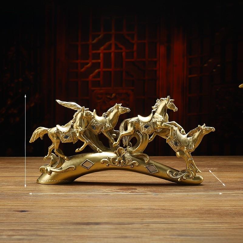 

Галопирующая лошадь в китайском стиле, смола, арт для украшения книжной полки, подарок для детей Wind Horse