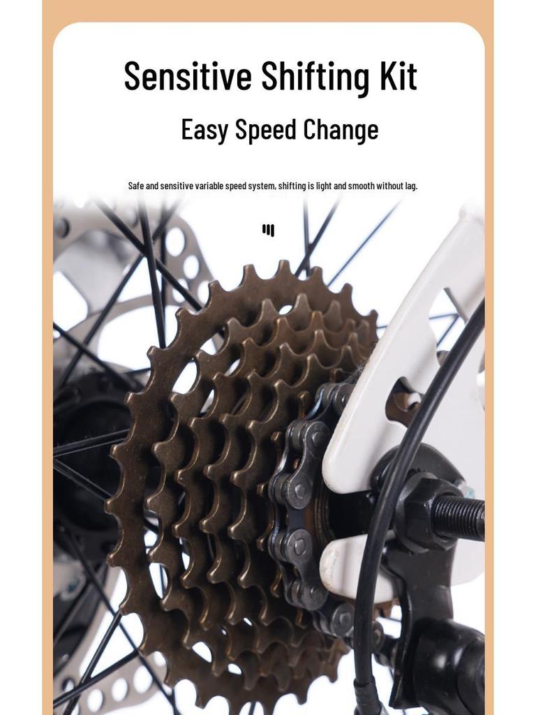 Children's Mountain Bike: Variable Speed, Disc Brake, Ages 6-12, Suitable for Boys, Girls, and Teens