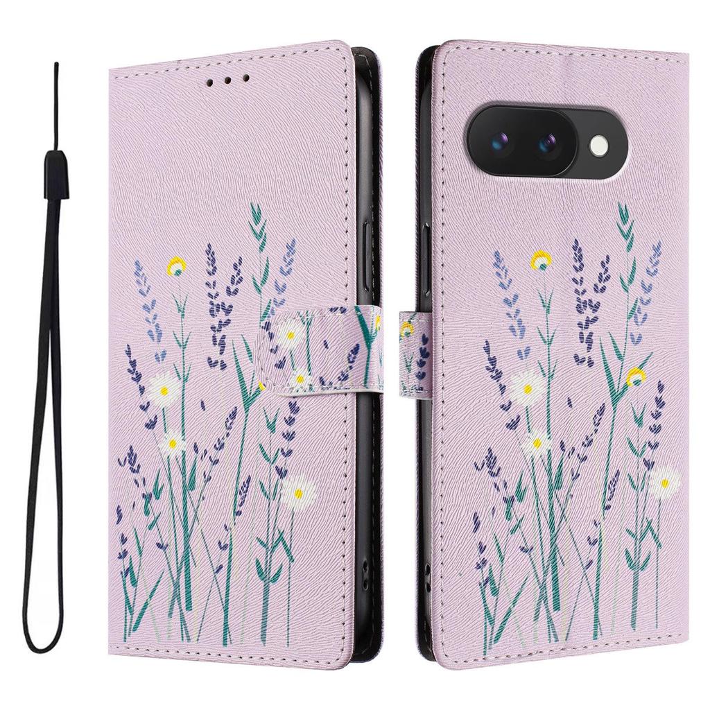 Oukitel C26 Painted Flowers Cartoon Flip Case with Card Slots for C5 2025