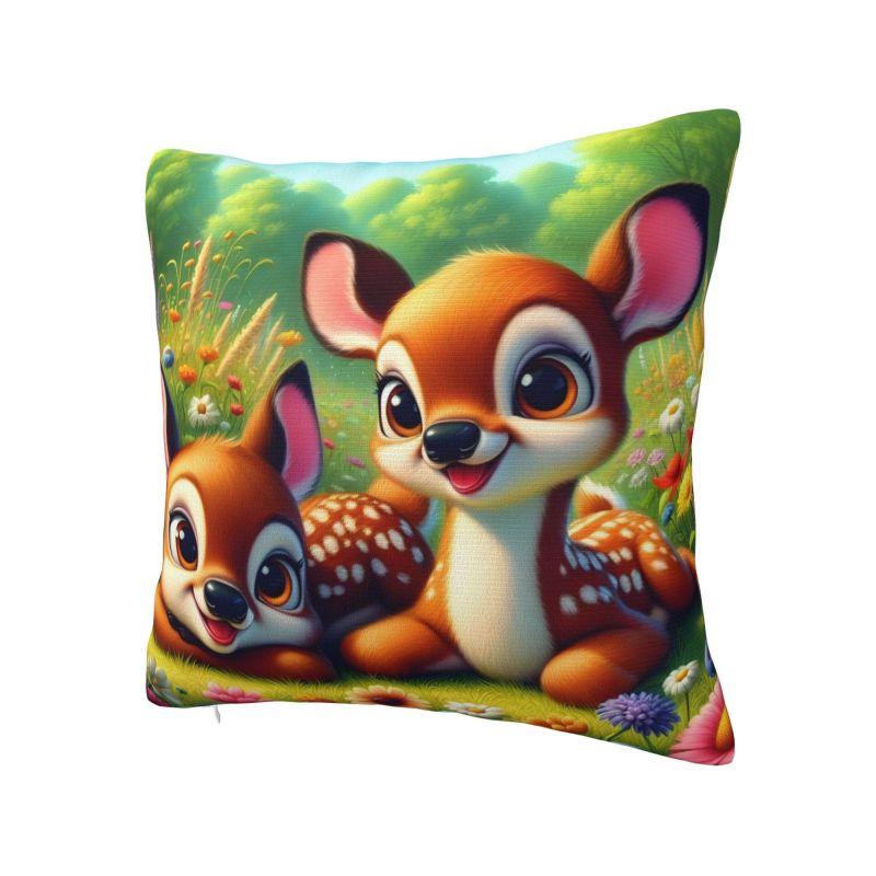Custom Disney Bambi Anime Pillow Covers Decoration Modern Film Cartoon Deer Outdoor Cushions Square Pillowcase