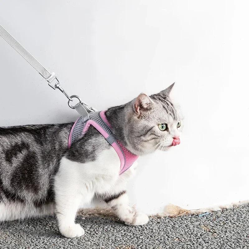 Breathable Dog Vest Harness Adjustable Reflective Outdoor Walking Pet Supplies For Cats Small Dogs Pug Chihuahua Cat Accessories
