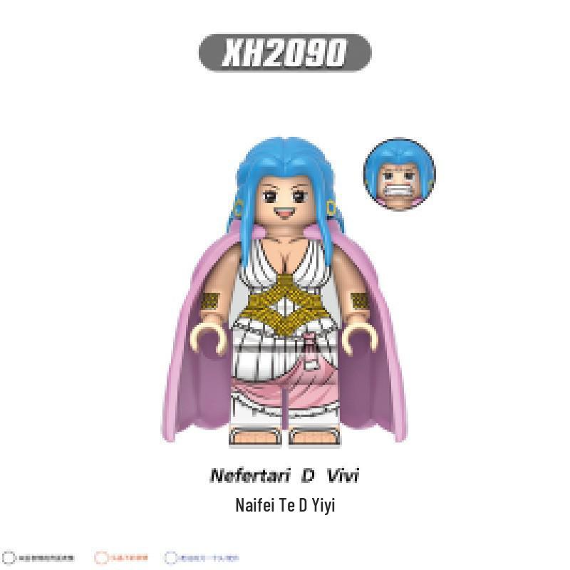 Anime Series X0359 Rayleigh, Big Bear, Zoro, Monkey D. Dragon Building Block Figures Toy Set