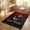 Personalized Crystal Velvet Carpet,The Weeknd Custom Printed Name, Plush Area Rug For Home Indoor Decor