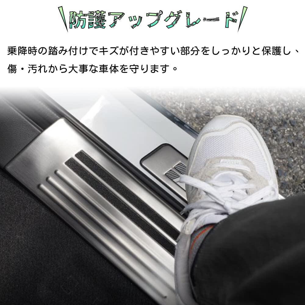 Bmolpt Scuff Plates for Mitsubishi New Outlander PHEV 2021 SUS304 Stainless Steel Exterior Side Side Door Step Interior Custom Stainless Steel Side