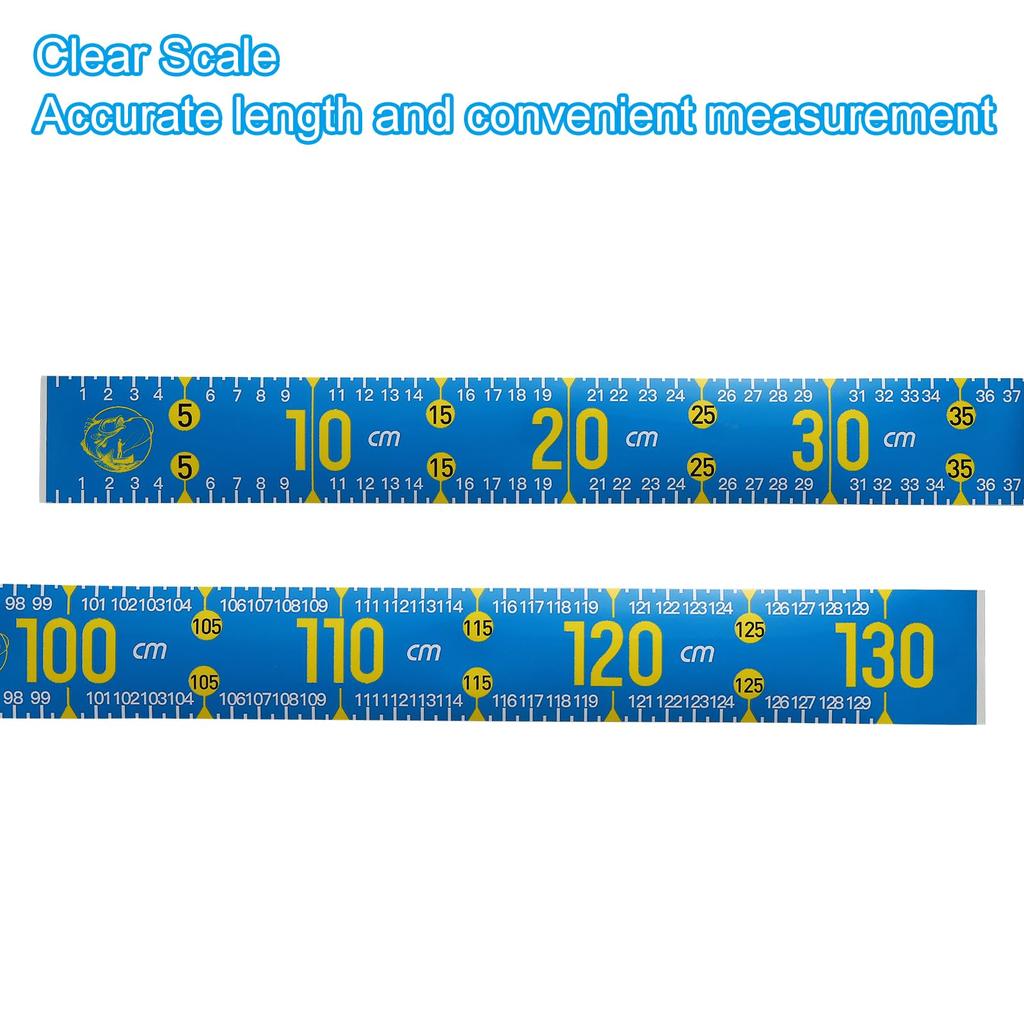 PATIKIL Adhesive Fish Waterproof Fish Measuring Tape Sticker for Fishing and Lake Blue 3-Pack 51" Ruler, Boats, Kayaks, Workbenches,