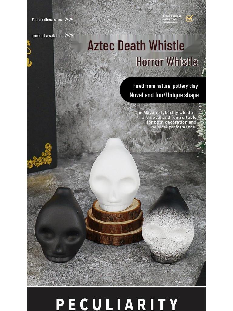Aztec Ghost Scream Whistle: Handmade Terracotta Halloween Prank