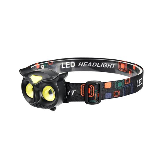 Owl Shape LED Headlamp Type-C Fast Charging Flashlight Head Torch Detachable Lightweight Headlight Outdoor Camping Head Lamp