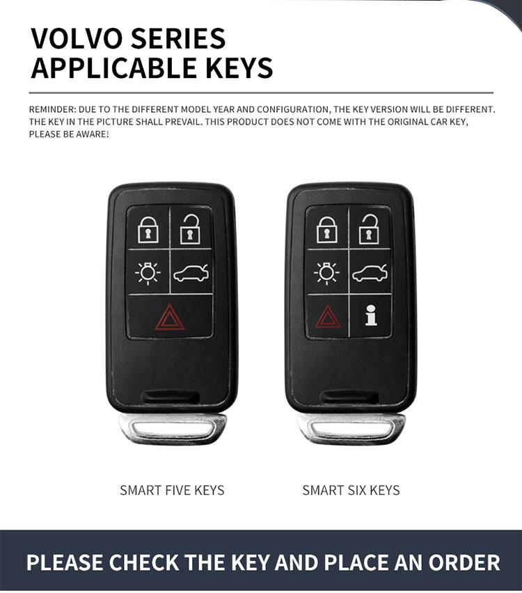 Zinc Alloy Car Remote Key Cover Case Holder Key Bag Shell For Volvo S60 S80 V60 XC60 XC70 S60L S80L V40 XC90 Auto Accessories